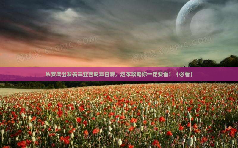 安庆出发三亚西岛五日游