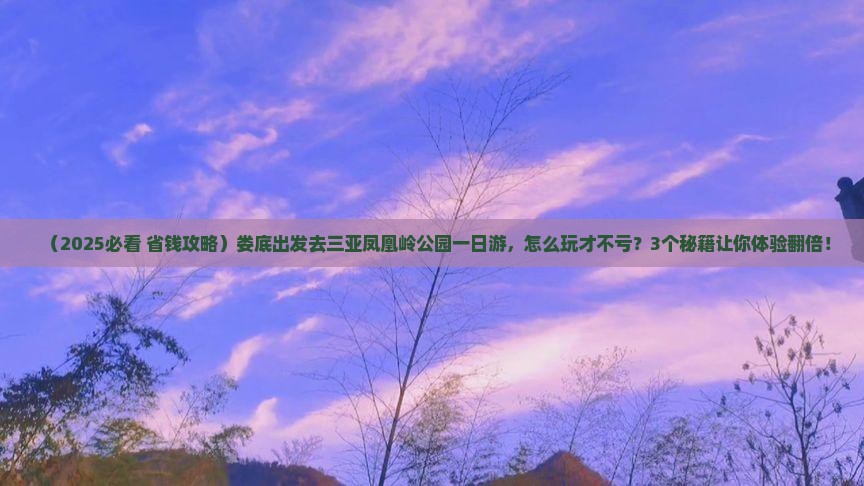 娄底去三亚凤凰岭公园一日游