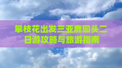 攀枝花出发三亚鹿回头二日游