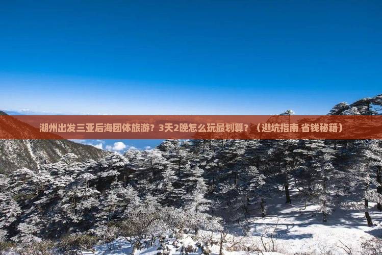 湖州出发三亚后海团体旅游