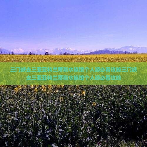 三门峡去三亚亚特兰蒂斯水族馆个人游