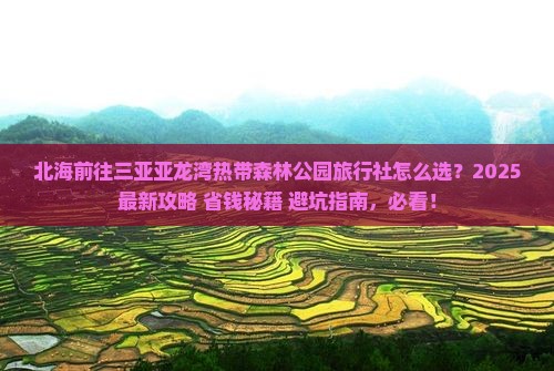 北海前往三亚亚龙湾热带森林公园旅行社