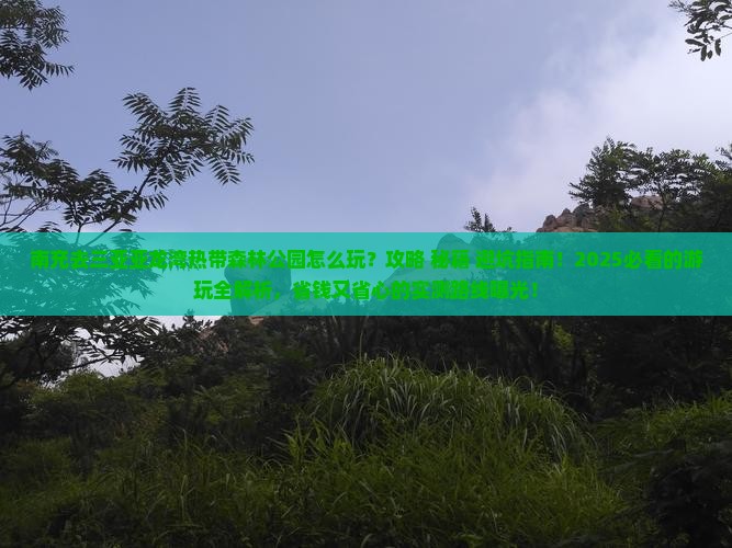 南充去三亚亚龙湾热带森林公园必玩地