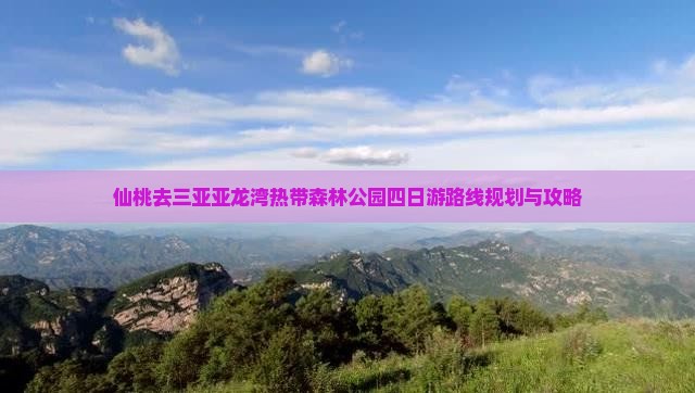 仙桃去三亚亚龙湾热带森林公园四日游