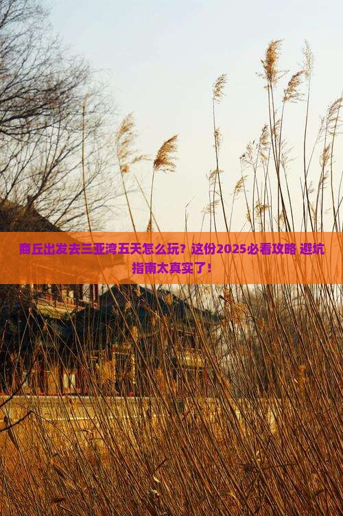 商丘前往三亚三亚湾五日游