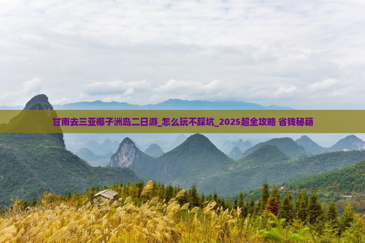 甘南去三亚椰子洲岛二日游