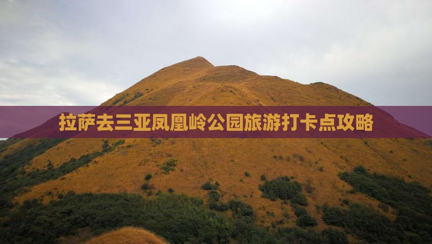 拉萨去三亚凤凰岭公园旅游打卡点