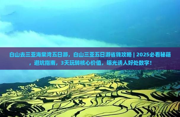 白山去三亚海棠湾五日游