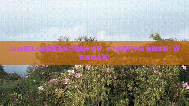 阳江去三亚亚特兰蒂斯水世界旅游打卡点