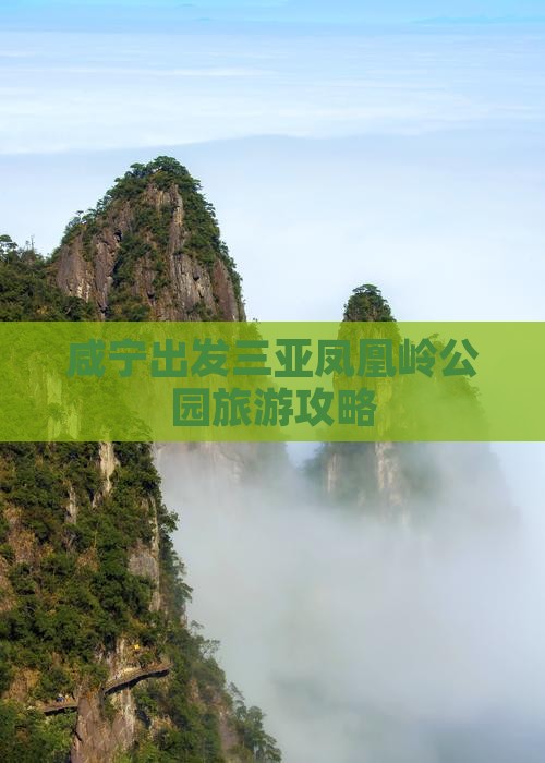 咸宁前往三亚凤凰岭公园旅行社