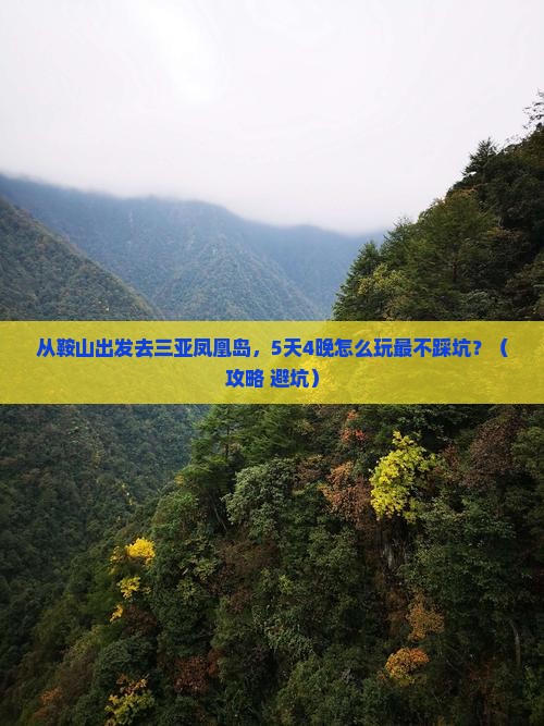 鞍山去三亚凤凰岛哪里玩