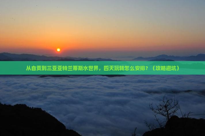 自贡前往三亚亚特兰蒂斯水世界四日游