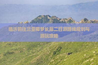 临沂前往三亚椰梦长廊二日游