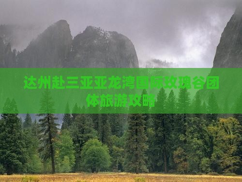 达州去三亚亚龙湾国际玫瑰谷团体旅游