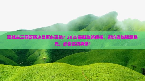 聊城去三亚呀诺达景区必玩地