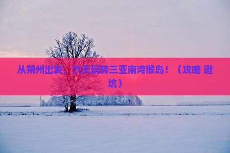 朔州前往三亚南湾猴岛六日游