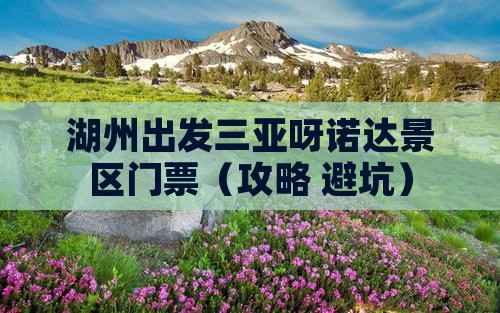湖州出发三亚呀诺达景区门票