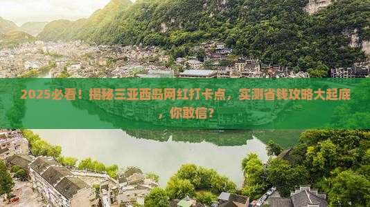 来宾前往三亚西岛旅游网红地点