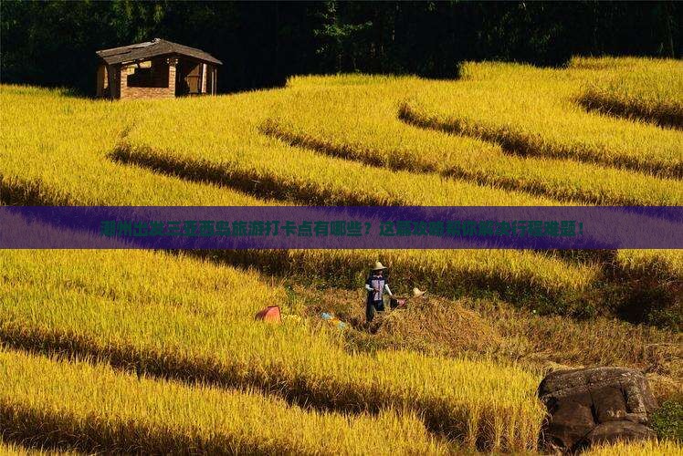 潮州出发三亚西岛旅游打卡点