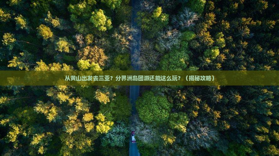 黄山出发三亚分界洲岛团体旅游
