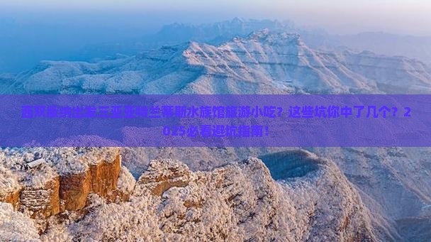 西双版纳出发三亚亚特兰蒂斯水族馆旅游小吃