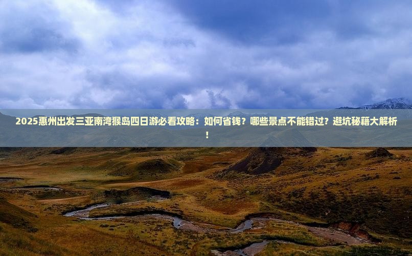 惠州出发三亚南湾猴岛四日游