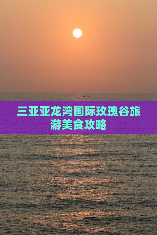 宿州去三亚亚龙湾国际玫瑰谷旅游小吃