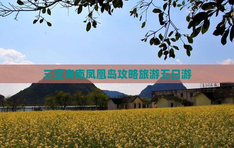 海拉尔去三亚凤凰岛五日游