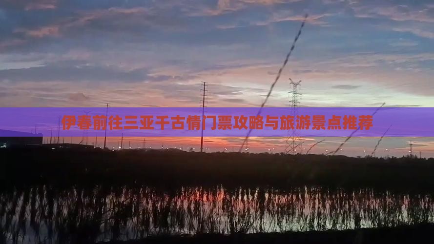 伊春前往三亚千古情门票