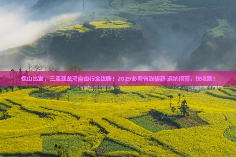 保山去三亚亚龙湾自由行