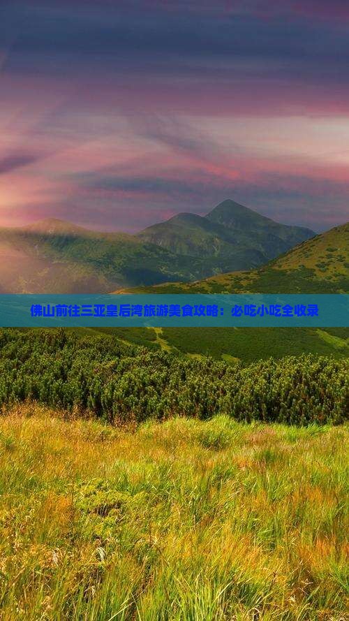 佛山前往三亚皇后湾旅游小吃