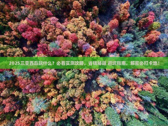 岳阳前往三亚西岛哪里玩
