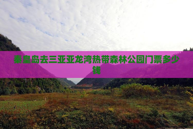 秦皇岛去三亚亚龙湾热带森林公园门票