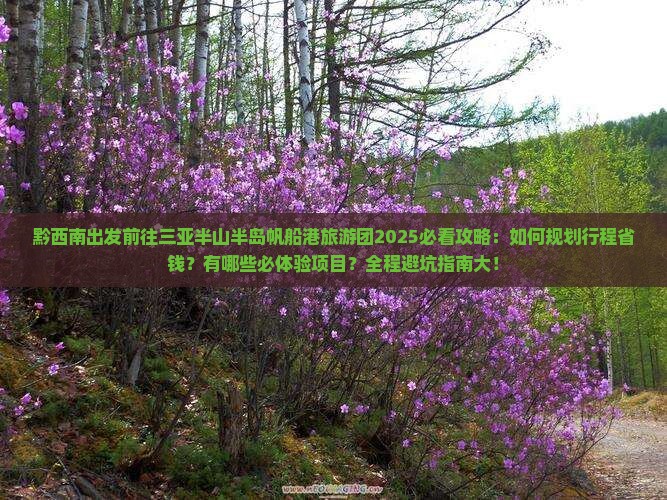 黔西南前往三亚半山半岛帆船港大型旅游团
