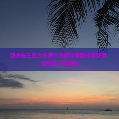 赣州去三亚大东海六日游