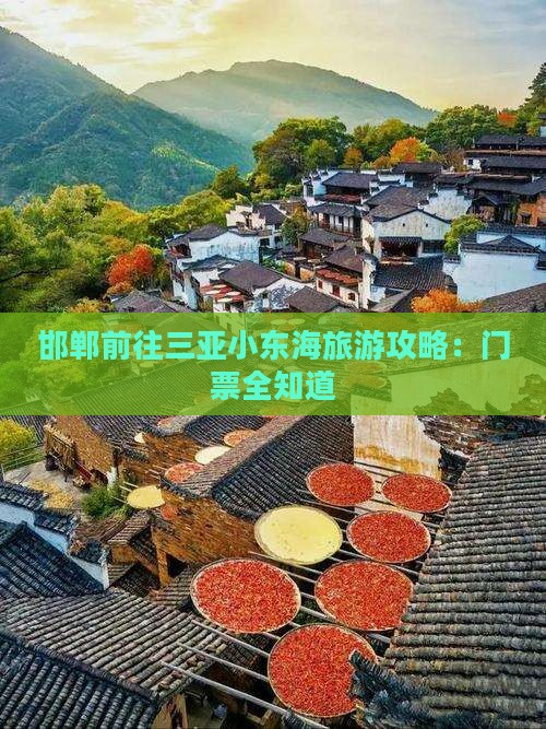 邯郸前往三亚小东海门票