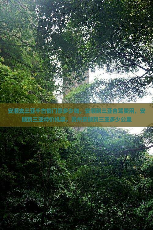 安顺去三亚千古情门票