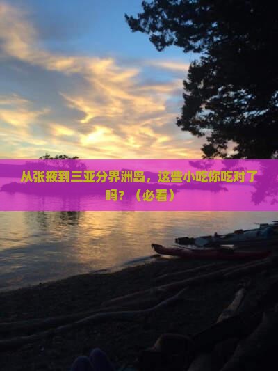 张掖前往三亚分界洲岛旅游小吃