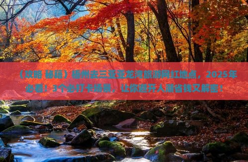 梧州去三亚亚龙湾旅游网红地点