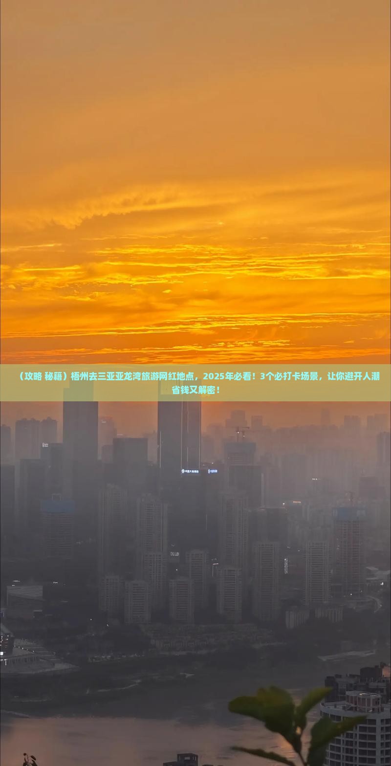 梧州去三亚亚龙湾旅游网红地点