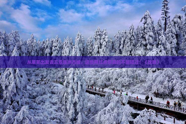 莱芜出发三亚崖洲古城旅游网红地点