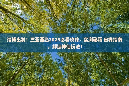 淄博前往三亚西岛必玩地
