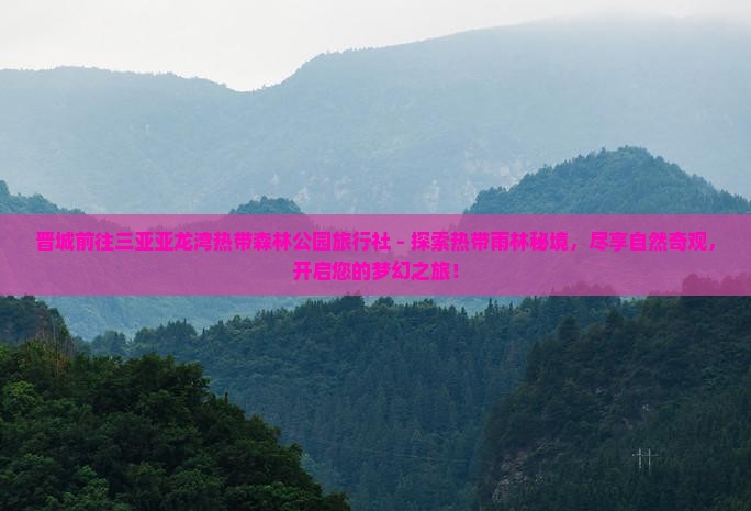 晋城前往三亚亚龙湾热带森林公园旅行社