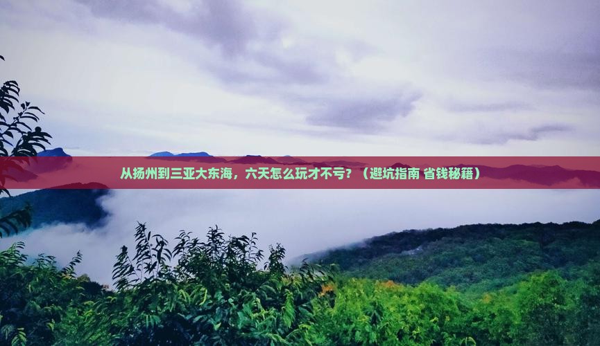 扬州前往三亚大东海六日游