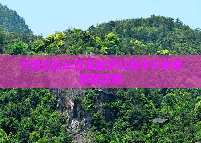 大理出发三亚海昌梦幻海洋不夜城旅游网红地点