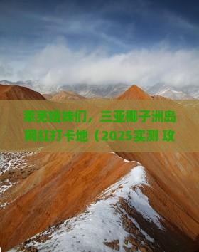 莱芜去三亚椰子洲岛旅游网红地点
