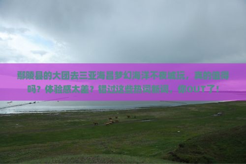 鄢陵县前往三亚海昌梦幻海洋不夜城大型旅游团