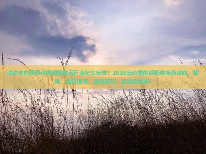 清徐去内蒙额济纳胡杨林五日游