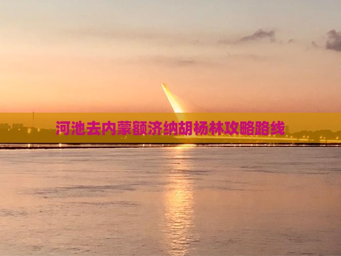 河池去内蒙额济纳胡杨林攻略