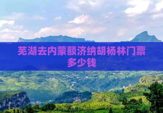 芜湖去内蒙额济纳胡杨林门票
